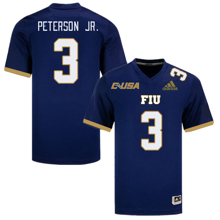 Men-Youth #3 Shaun Peterson Jr. Florida International Panthers 2023 College Football Jerseys Stitche